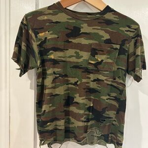 NSF Green and Brown Camouflage Short Sleeve Tee